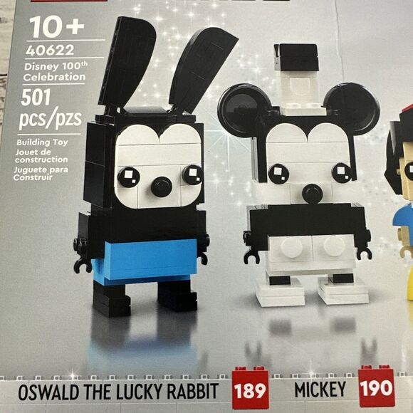 LEGO Disney 100 Celebration Train 43212 and Brick Headz 40622 Building Sets New - Picture 7 of 16